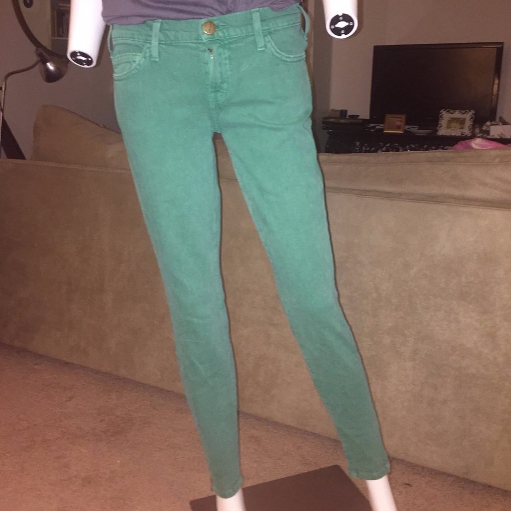 NWOT Current Elliot Apple Green Ankle Skinny Jeans
